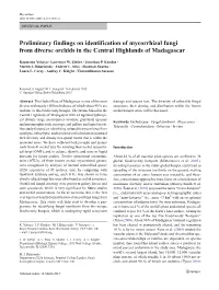 Preliminary Findings on Identification of Mycorrhizal Fungi from Diverse Orchids in the Central Highlands of Madagascar