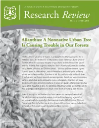Ailanthus Altissima (Simaroubaceae) Web Resources: Ailanthus: a Nonnative Urban Tree Fromforested and Non-Forested Sites