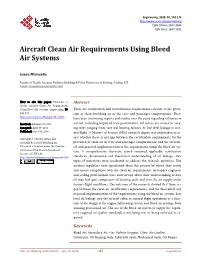 Aircraft Clean Air Requirements Using Bleed Air Systems