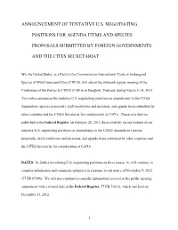 Extended Version of the Federal Register Notice