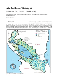 Lake Cocibolca/Nicaragua Experience and Lessons Learned Brief