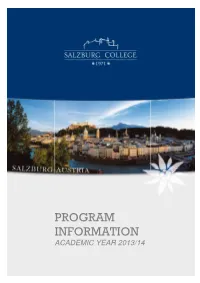 Program Information Academic Year 2013/14
