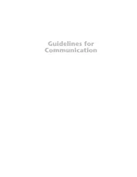 Guidelines for Communication