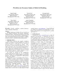 Workflows for Parameter Studies of Multi-Cell Modeling