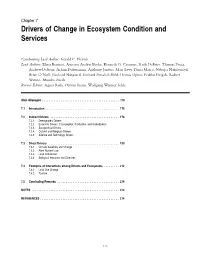 Drivers of Change in Ecosystem Condition and Services