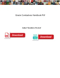 Gracie Combatives Handbook Pdf
