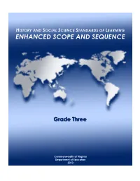 History and Social Science Standards of Learning Enhanced Scope and Sequence