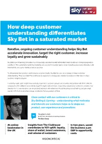 How Deep Customer Understanding Differentiates Sky Bet in a Saturated Market