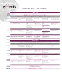 Sessions and Live Demos