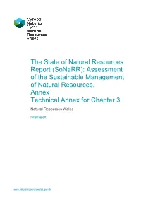 State of Natural Resources Report Technical Annex to Support Chapter 3