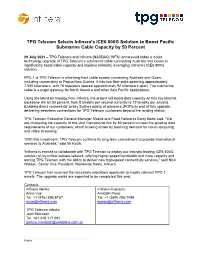 TPG Telecom Selects Infinera's ICE6 800G Solution to Boost Pacific