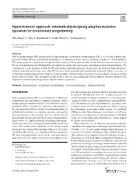 Automatically Designing Adaptive Mutation Operators for Evolutionary Programming