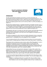 Blue Flag Beach Criteria and Explanatory Notes 2014
