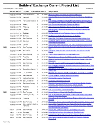 Builders' Exchange Current Project List * Indicates Date / Time Change 12/18/2020
