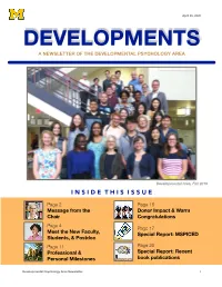 Developmental Newsletter 2020