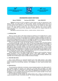 Engineering Design Methods
