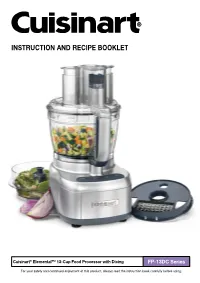 Instruction and Recipe Booklet
