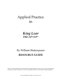 King Lear PRE-AP*/AP*
