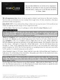 Notes for Acts Series