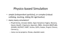 Physics-Based Simula1on