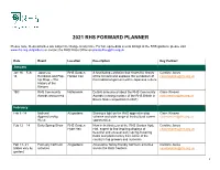 2021 Rhs Forward Planner