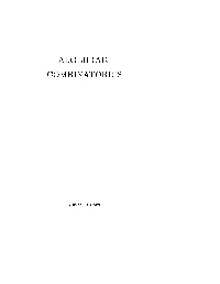 Algebraic Combinatorics