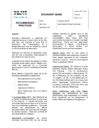 BOUNDARY SIGNS Revised: Page 1 of 2