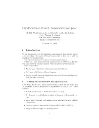 Cryptocurrency Project: Assignment Description