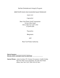 Earthen Embankment Integrity Program SEQR Draft Generic Environmental Impact Statement