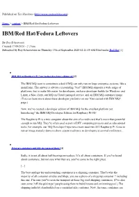 IBM/Red Hat/Fedora Leftovers
