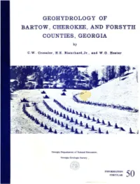 IC-50 Geohydrology of Bartow, Cherokee, and Forsyth Counties
