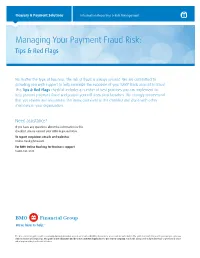 Managing Your Payment Fraud Risk: Tips & Red Flags