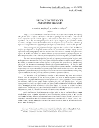Privacy on the Books and on the Ground