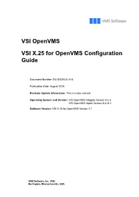 VSI X.25 for Openvms Configuration Guide