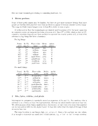 1 Metric Prefixes 2 Bits, Bytes, Nibbles, and Pixels