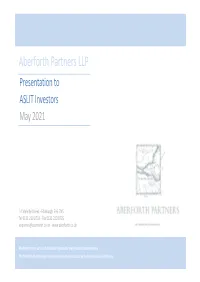 ASLIT Investor Update Presentation