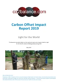 Carbon Offset Impact Report 2019
