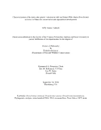 Characterization of the Molecular Genetic Variation in Wild and Farmed Nile Tilapia Oreochromis Niloticus in Ghana for Conservation and Aquaculture Development