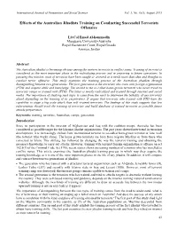 Effects of the Australian Jihadists Training on Conducting Successful Terrorists Offensive