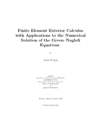 Finite Element Exterior Calculus with Applications to the Numerical Solution of the Green–Naghdi Equations