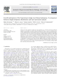 Growth Estimations of the Argentinean Wedge Clam Donax Hanleyanus: a Comparison Between Length-Frequency Distribution and Size-Increment Analysis
