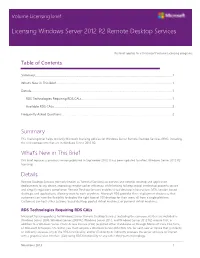 Licensing Windows Server 2012 R2 Remote Desktop Services