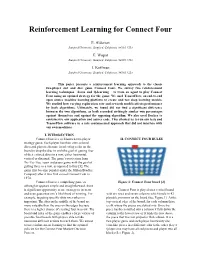 Reinforcement Learning for Connect Four