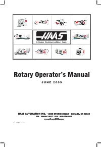 Rotary Operator's Manual
