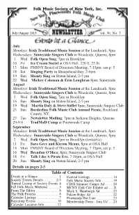 Table of Contents Events at a Glance