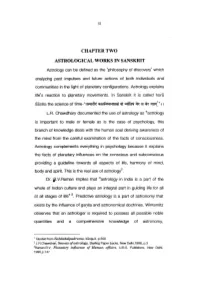 Chapter Two Astrological Works in Sanskrit