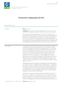 EU Emissions Trading System (EU ETS)