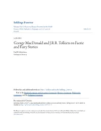 George Macdonald and J.R.R. Tolkien on Faerie and Fairy Stories Paul E