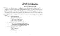 Public Service Non-Formula Support Items