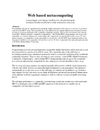 Web Based Metacomputing